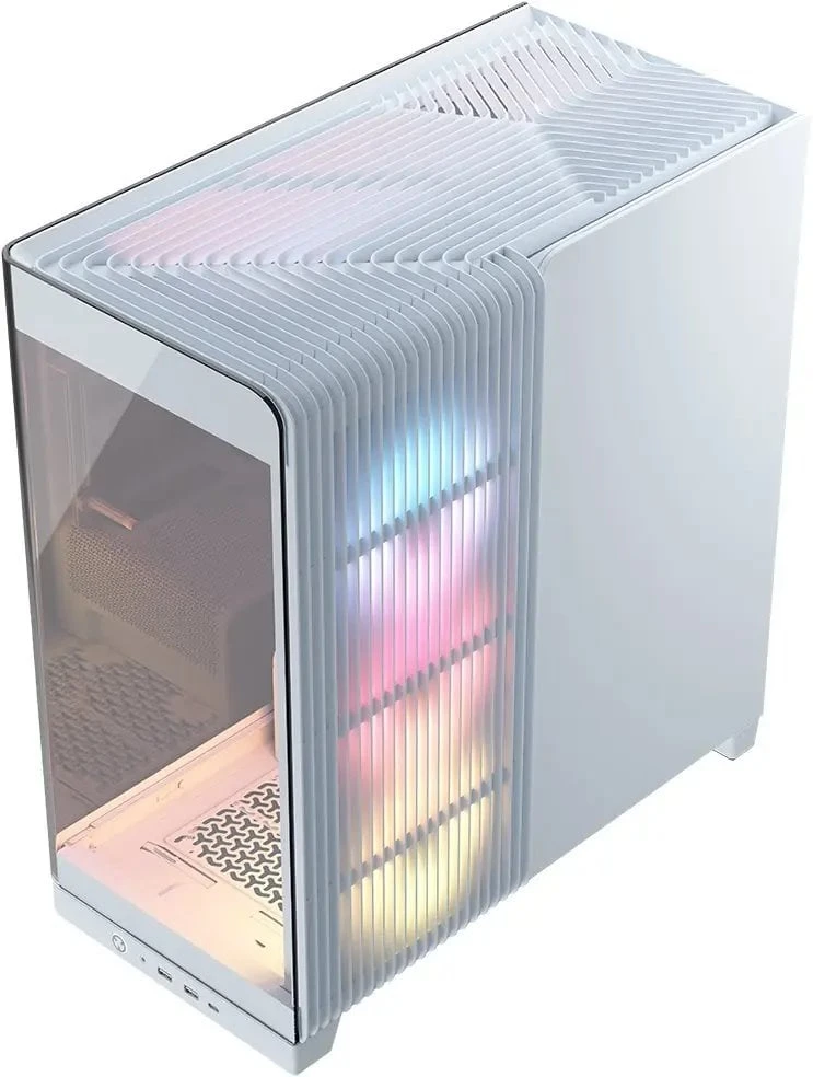 „Corsair FRAME 4500X LX-R RGB“ kompiuterio korpusas, vidutinio dydžio bokštas, E-ATX, grūdintas stiklas – Baltas