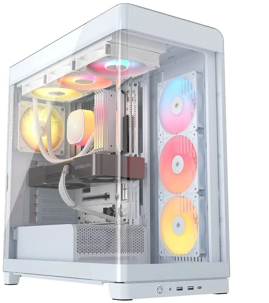 „Corsair FRAME 4500X RS-R ARGB“ korpusas, „Mid-Tower“, E-ATX, grūdintas stiklas – Baltas