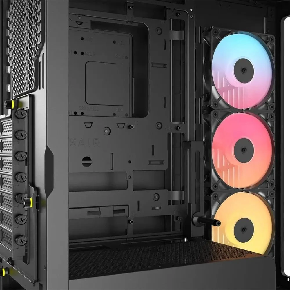 „Corsair FRAME 4500X RS-R ARGB“ kompiuterio korpusas, vidutinio dydžio bokštas, E-ATX, grūdintas stiklas – Juodas