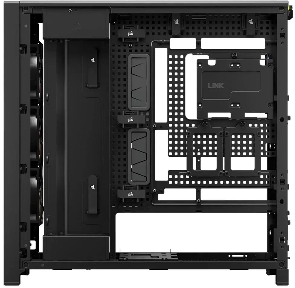 „Corsair Frame 5000D RS ARGB“ korpusas, vidutinio dydžio bokštas, E-ATX, RGB, grūdintas stiklas – Juodas