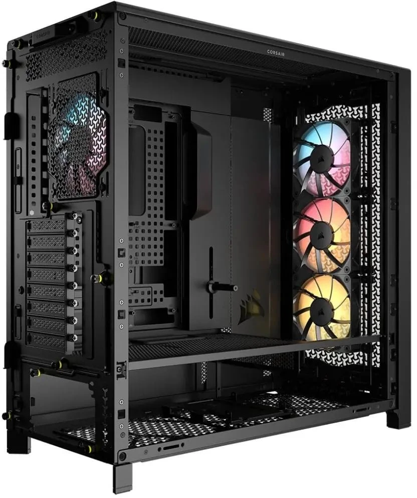 „Corsair Frame 5000D RS ARGB“ korpusas, vidutinio dydžio bokštas, E-ATX, RGB, grūdintas stiklas – Juodas