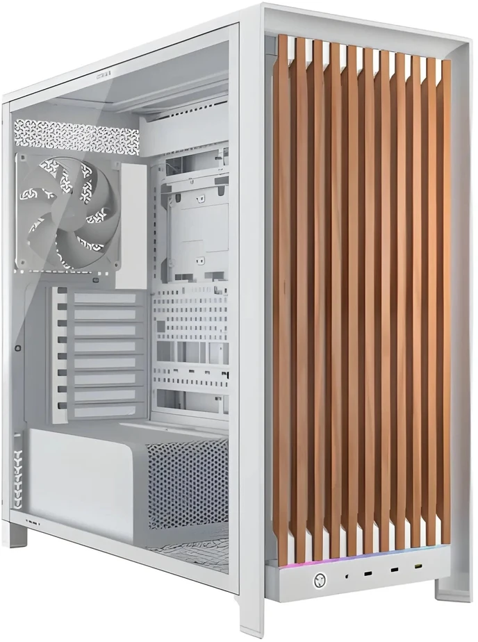 Corsair Microsystems Corsair FRAME 5000D WOOD RS Midi Tower, Walnut, Baltas