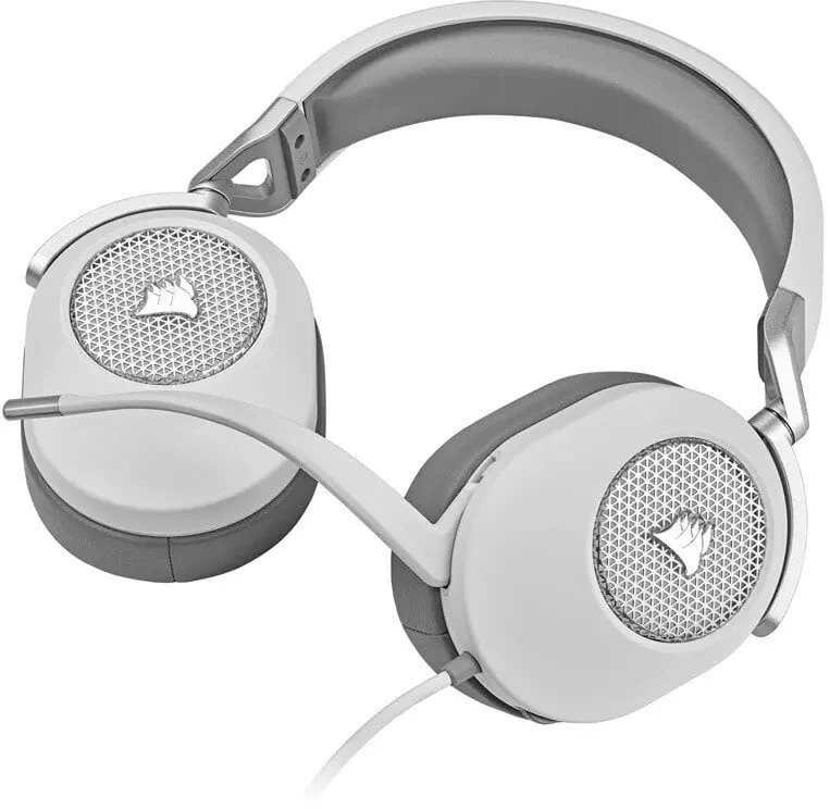 Corsair HS65 erdvinio garso ausinės, Su laidu, Baltos