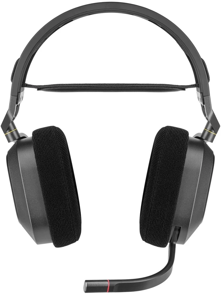 Belaidės Premium Žaidimų Ausinės Corsair HS80 RGB, Spatial Audio, Anglies spalvos