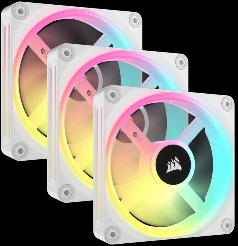 Corsair iCUE LINK QX120 RGB 3-pack + Hub CO-9051006-WW Baltas