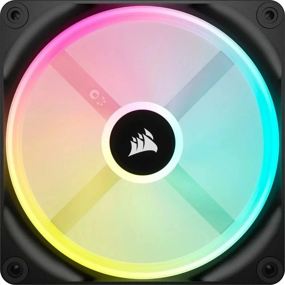 Vienas CORSAIR iCUE LINK QX140 RGB 140 mm magnetinio kupolo ventiliatorius