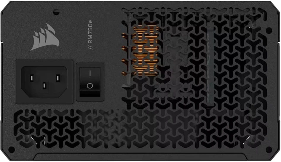 CORSAIR RMe serijos RM750e 750 vatų ATX 3.1 PCIe 5.1 Cybenetics Gold sertifikuotas visiškai modulinis maitinimo šaltinis