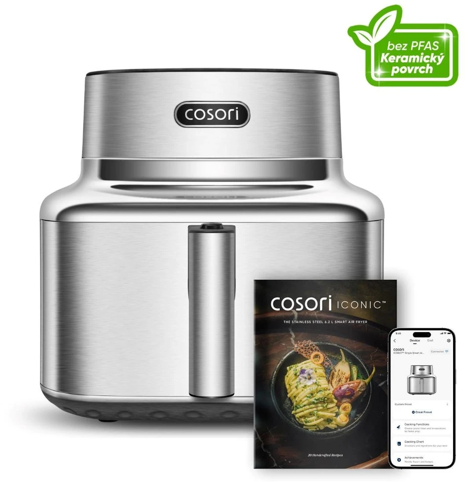 Gruzdintuvė Cosori Iconic Single Smart CAF-SE601S-CEU 6.2 l sidabrinė