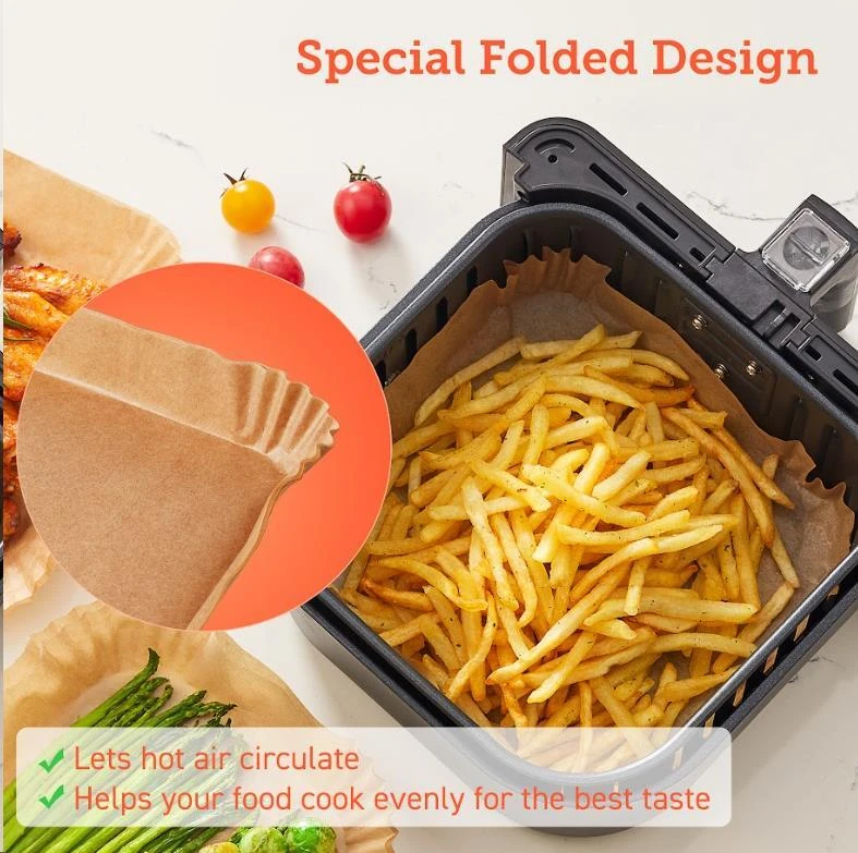 Cosori Popierinės formos karšto oro gruzdintuvėms 100 vnt (20cm - 4,5-6L)