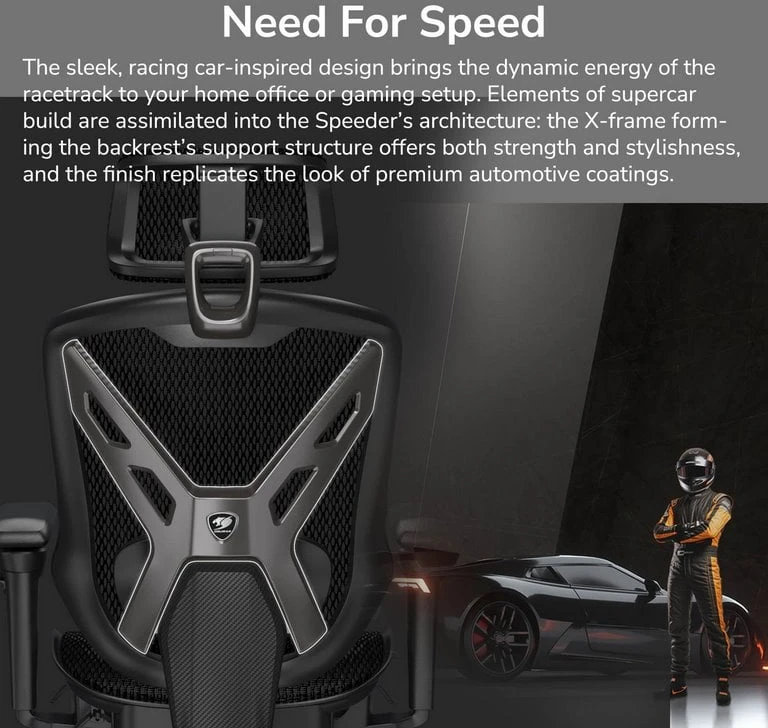 COUGAR Speeder Gaming Chair, Juodas