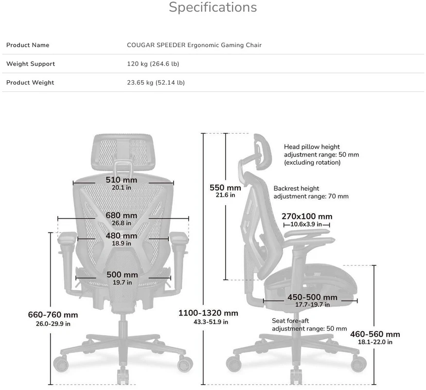 COUGAR Speeder Gaming Chair, Juodas