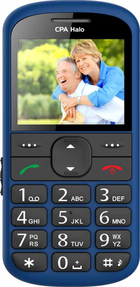CPA Halo 21 Senior mėlynas telefonas su įkrovimo stovu