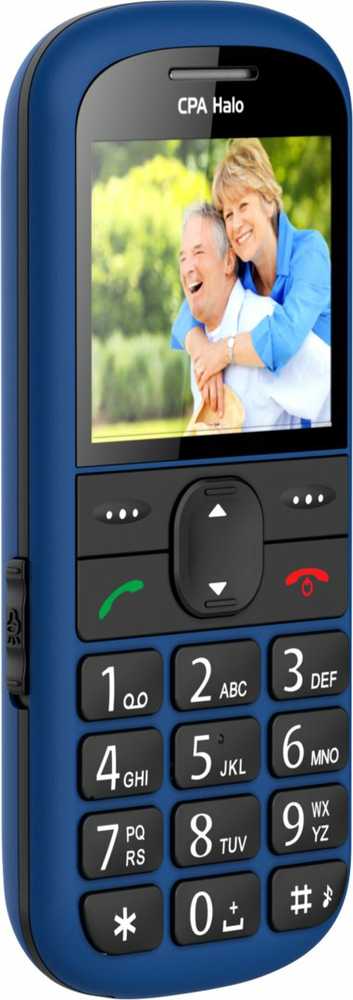 CPA Halo 21 Senior mėlynas telefonas su įkrovimo stovu