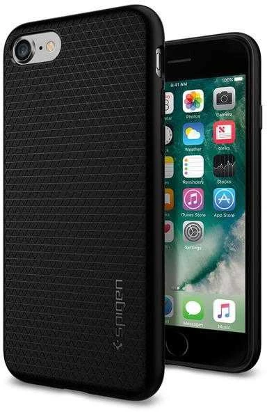 Dėklas Spigen LIQUID AIR Apple iPhone 7 / 8 / SE 2020 / 2022 Juodas
