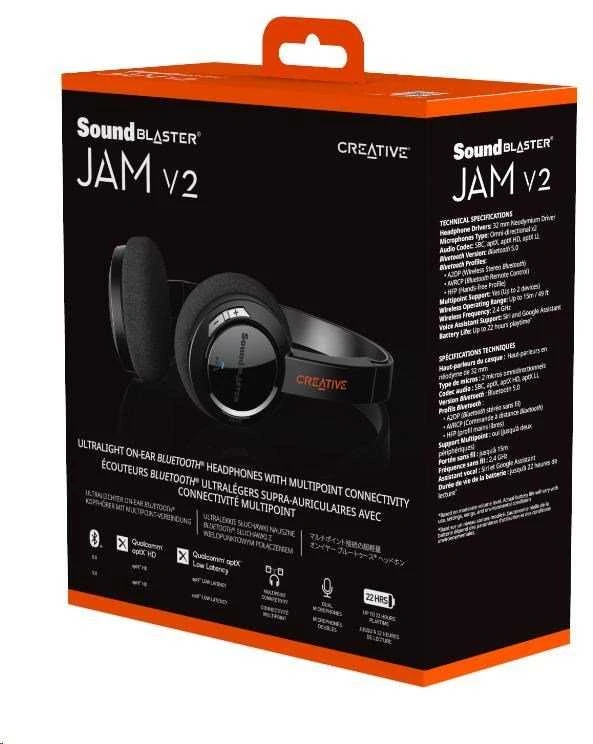 Creative Sound Blaster JAM V2 belaidės ausinės juodas Bluetooth 5.0