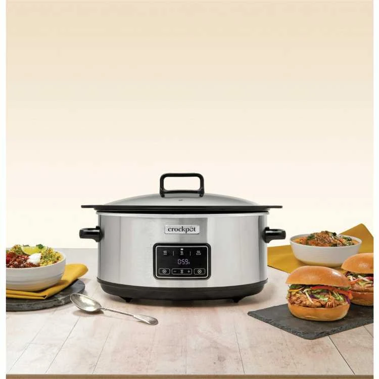 Crock Pot Crock-Puodas CSC112X 6,5 litro lėta viryklė (sidabrinė)