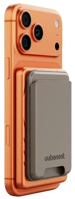 „Cubenest Qi2“ magnetinė belaidė išorinė baterija „SlimDual 5000 mAh SQ1B3D“ – oranžinė
