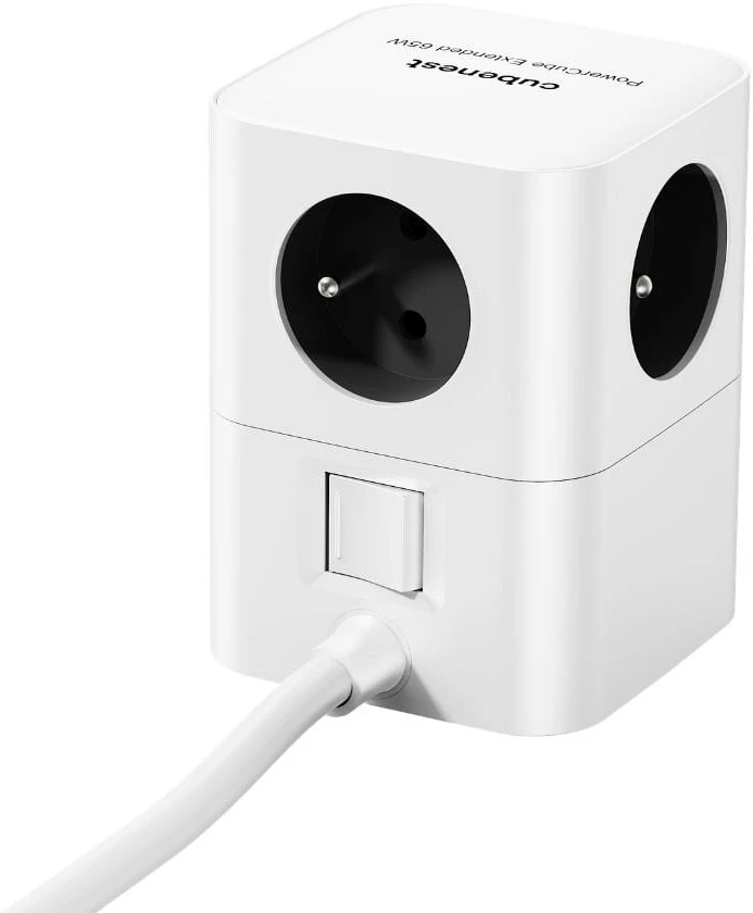 Cubenest PowerCube 4xAC PD 65W 3 m pilka