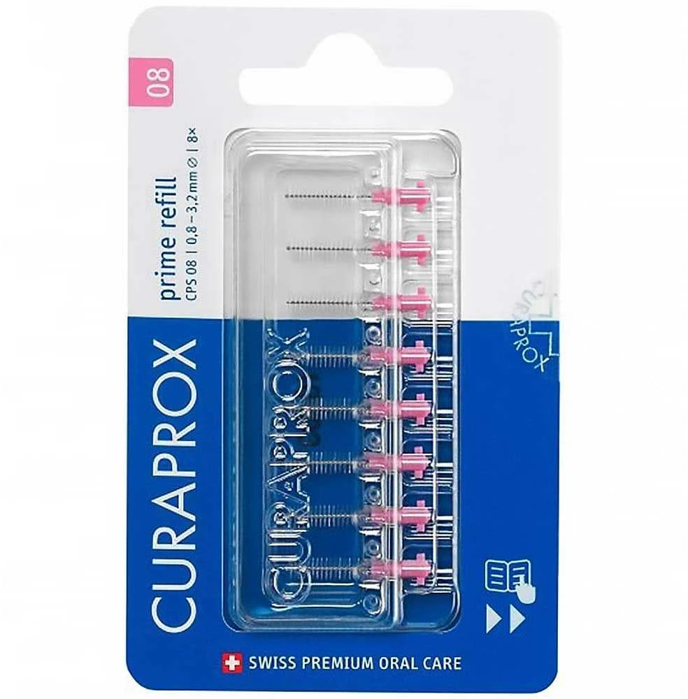 Curaprox Curaprox Prime Refill CPS 0,8 - 3,2 mm Šepetėlis tarpdančių tarpams 8 vnt.