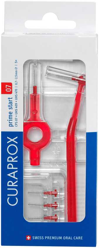 Curaprox Curaprox Prime Start Handy CPS UHS 409 UHS 470 0,7 - 2,5 mm Šepetėlis tarpdančių tarpams 5 vnt.