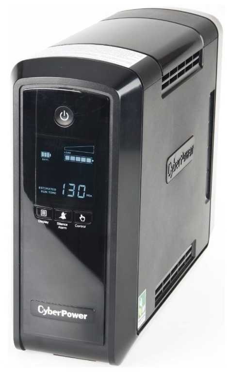 CYBERPOWER CP900EPFCLCD UPS 900VA/540W Sinewave PFC kompatibel Žalias Power LCD Ekranas USB valdymo programinė įranga