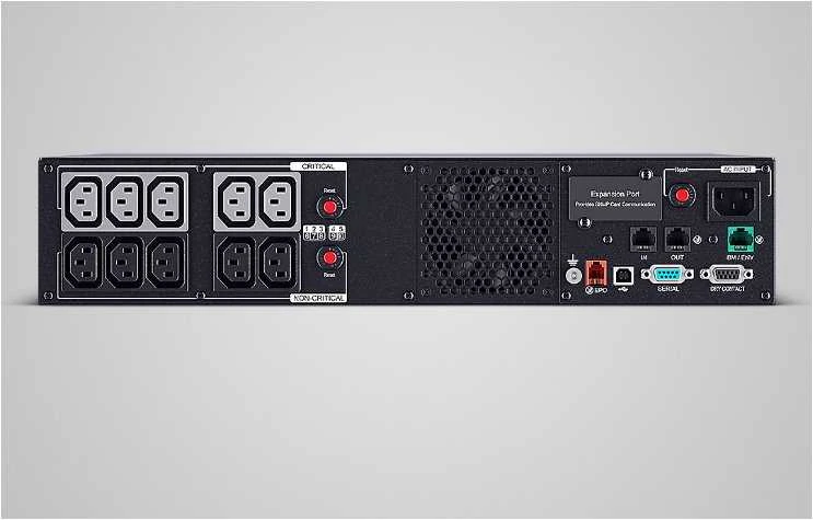 CYBERPOWER PR1500ERT2U 19i UPS 1000VA 2HE Sinewave PFC suderinamas Žalias Power LCD Ekranas USB valdymo programinė įranga SNMP lizdas