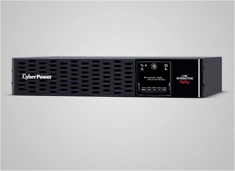 CYBERPOWER PR1500ERT2U 19i UPS 1000VA 2HE Sinewave PFC suderinamas Žalias Power LCD Ekranas USB valdymo programinė įranga SNMP lizdas