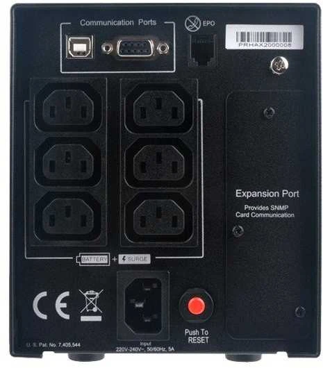 CYBERPOWER PR1500ELCD Line-Interactive UPS 1500VA/1350W Sinewave AVR LCD išvestis IEC RS232 USB HID EPO SNMP EnergyStar