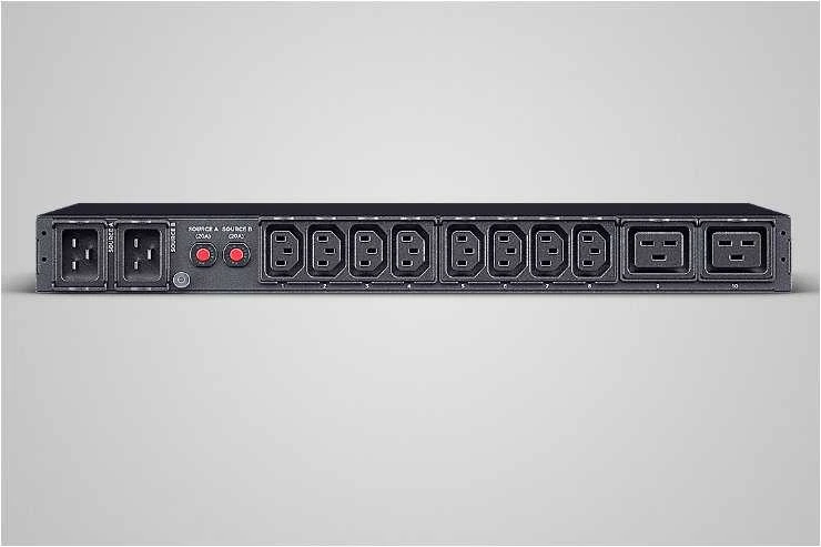 CYBERPOWER PDU24005 Matuojamas ATS PDU 230V/20A 1U 8x IEC-320 2x IEC C19 Outlets nuoseklusis prievadas PowerPanel Center programinė įranga