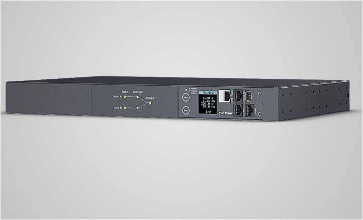 CYBERPOWER PDU44005 ĮJUNGTAS ATS 230V/16A 1U 8xIEC C13 2x IEC C19 lizdai