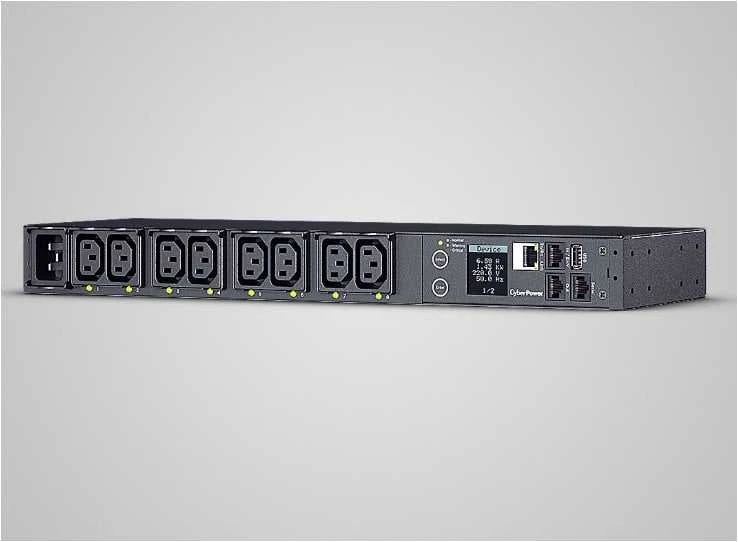 CYBERPOWER komutuojamas PDU41005230V/20A 1U 8x IEC-320 išėjimo tinklo jungtis PowerPanel Center programinė įranga