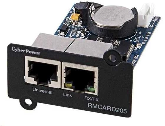 CYBERPOWER RMCARD205 tinklo plokštė, skirta SNMP SLOT, suderinamai su OR ir PR serijos dviejų jungčių tinklu ir aplinkos jutikliu