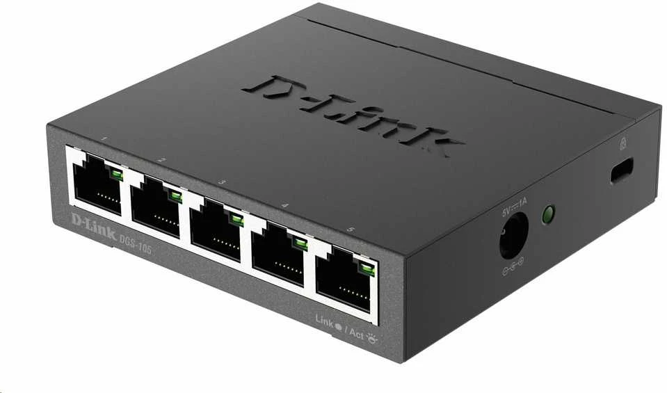Šakotuvas D-Link DLINK DGS-105/E 5 prievadų Gigabit jungiklis