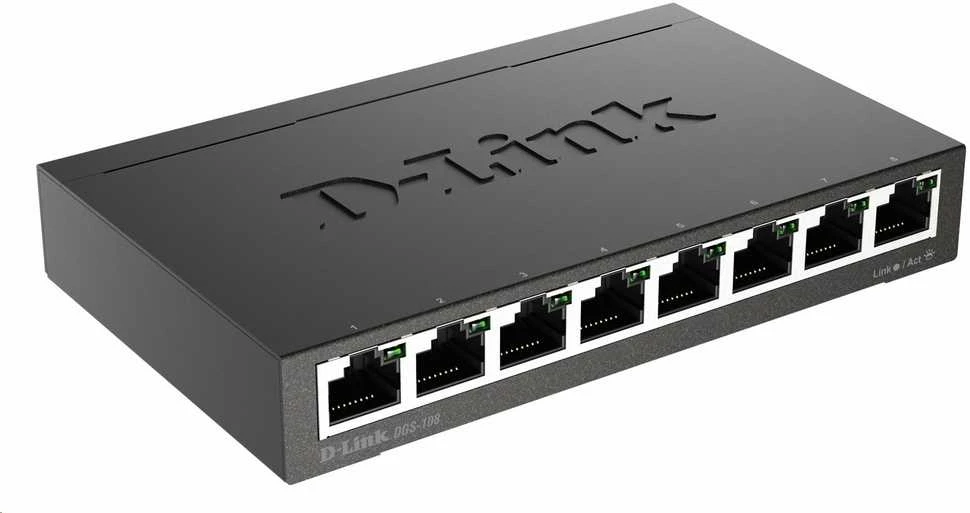 Šakotuvas D-Link DLINK DGS-108/E 8 prievadų Gigabit jungiklis