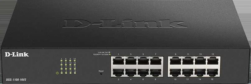 Šakotuvas D-Link DGS-1100-16V2 Smart Managed Switch 16x Gigabit Ethernet