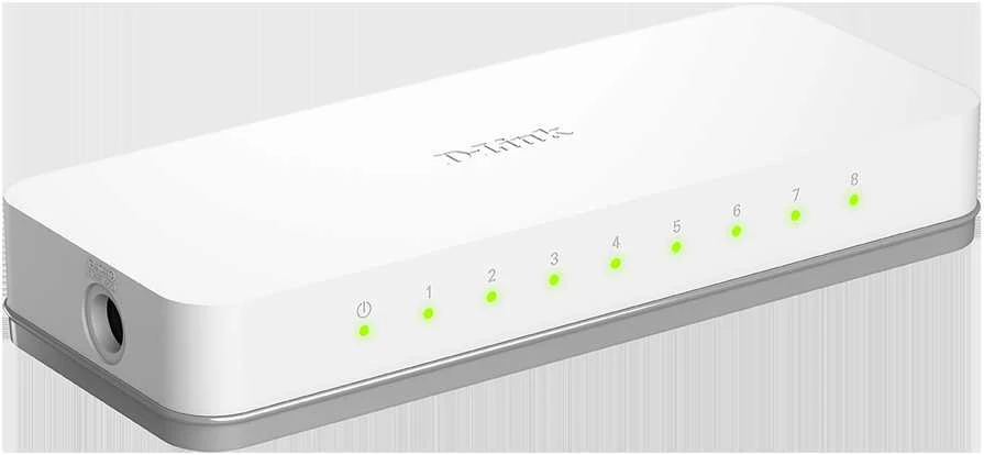 Šakotuvas D-Link GO-SW-8E/E tinklo komutatorius Ne-valdomas Fast Ethernet (10/100) Balta