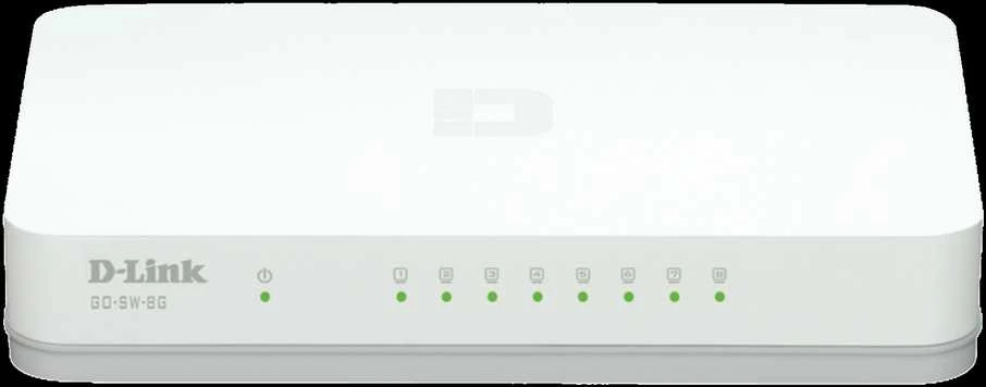 Šakotuvas D-Link GO-SW-8G tinklo komutatorius Ne-valdomas Juoda