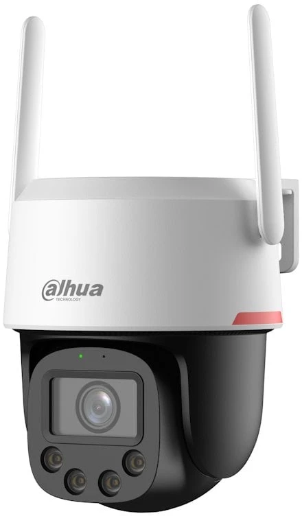 „Dahua“ lauko besisukanti kamera 4MP 4G / dvipusis pokalbis / IP66 / „WizColor“ / AI aptikimas / garso ir šviesos signalizacija