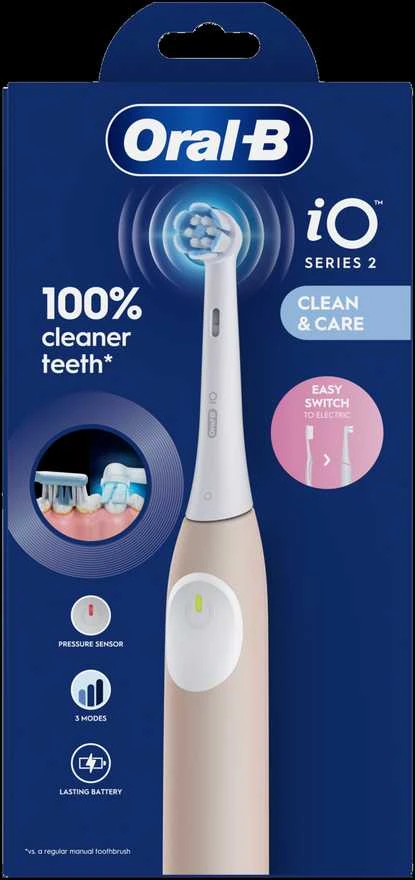 Braun iOS2.1C9.0P Oral-B iO2 Elektrinis Dantų Šepetėlis Calm Rožinė