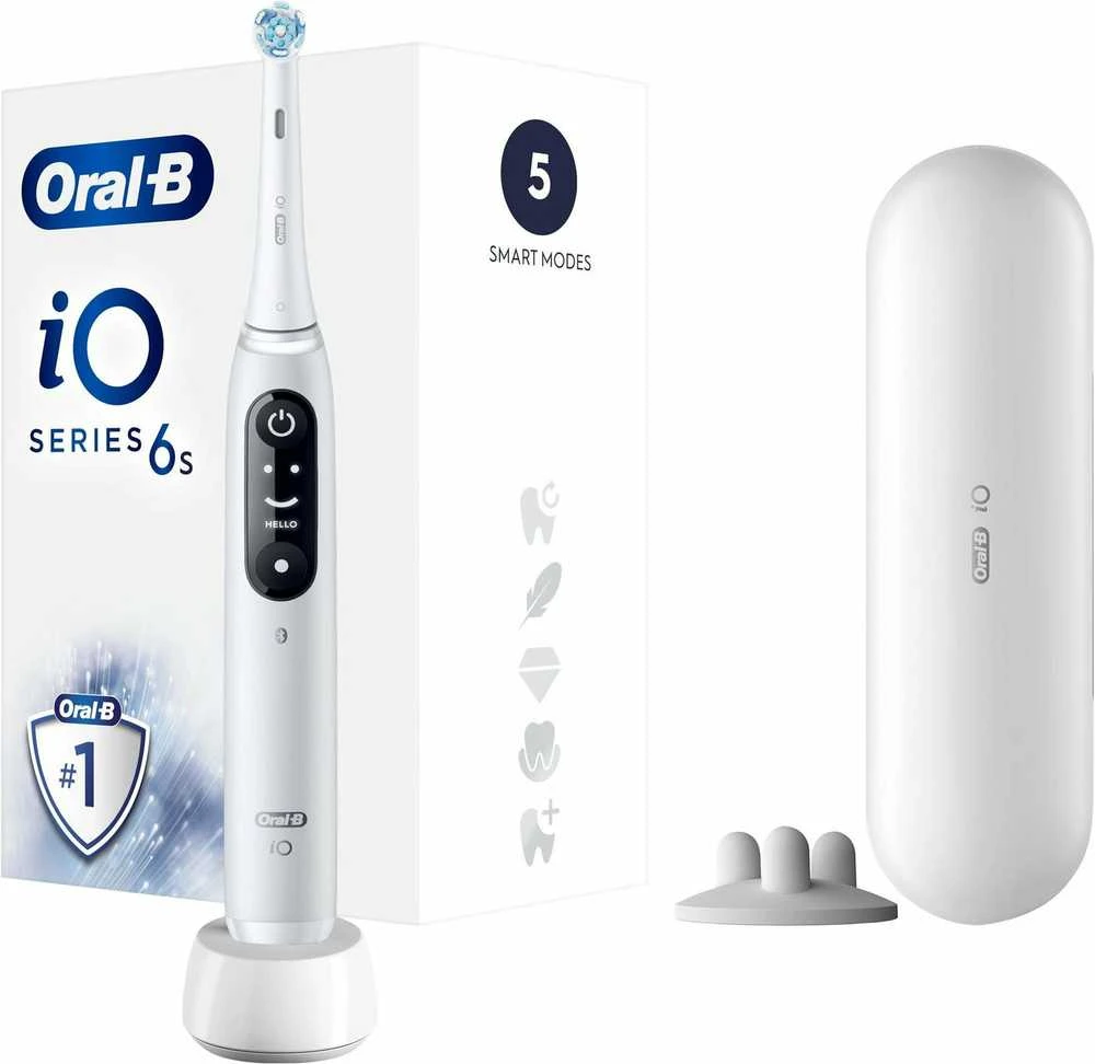 Elektrinis dantų šepetėlis Oral-B iO6 Series, baltas, 4210201438069