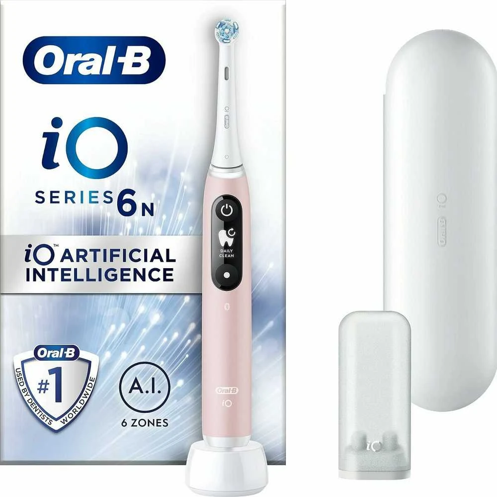 Elektrinis dantų šepetėlis Oral-B iO 6N, iOM6.1A6.1K, rožinis