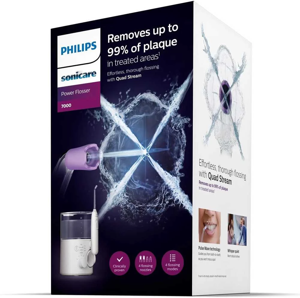 Irigatorius Philips Sonicare Power Flosser 7000 serijos HX3911/40, Baltos spalvos