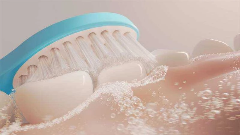 2 dalių šepetėlių galvučių pakuotė Philips Sonicare For Kids HX6042/90, baltos/mėlynos spalvos
