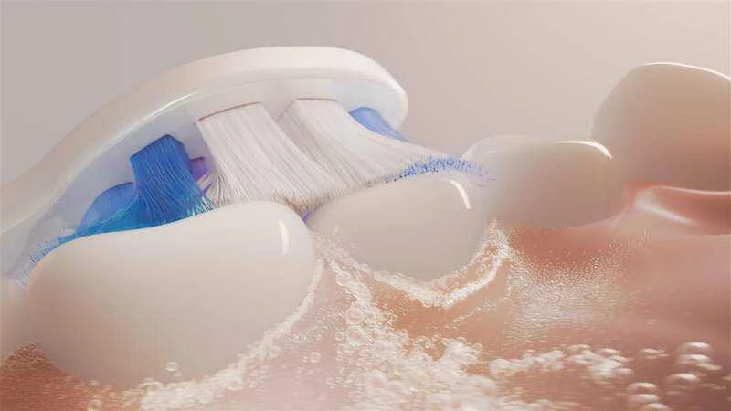 4 dalių šepetėlių galvučių pakuotė Philips Sonicare Sensitive HX6054/87, Baltos spalvos
