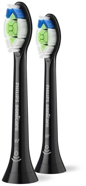2 dalių šepetėlių galvučių pakuotė Philips Sonicare Optimal White, Juodos spalvos HX6062/88