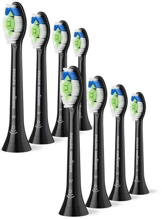 Philips Sonicare šepetėlių galvutės, 8 vnt. juodos