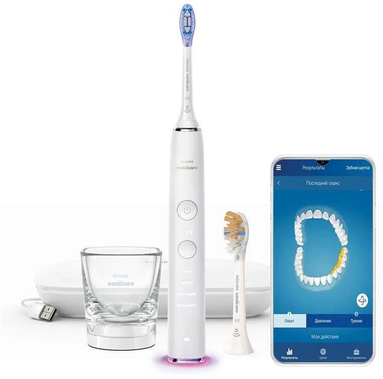 Philips Sonicare DiamondClean Smart 9400 „Sonic“, elektrinis dantų šepetėlis su programėle HX9917/88
