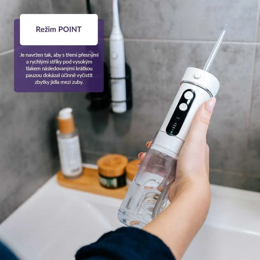 „TrueLife AquaFloss Mini M50“ – burnos irigatorius – baltas