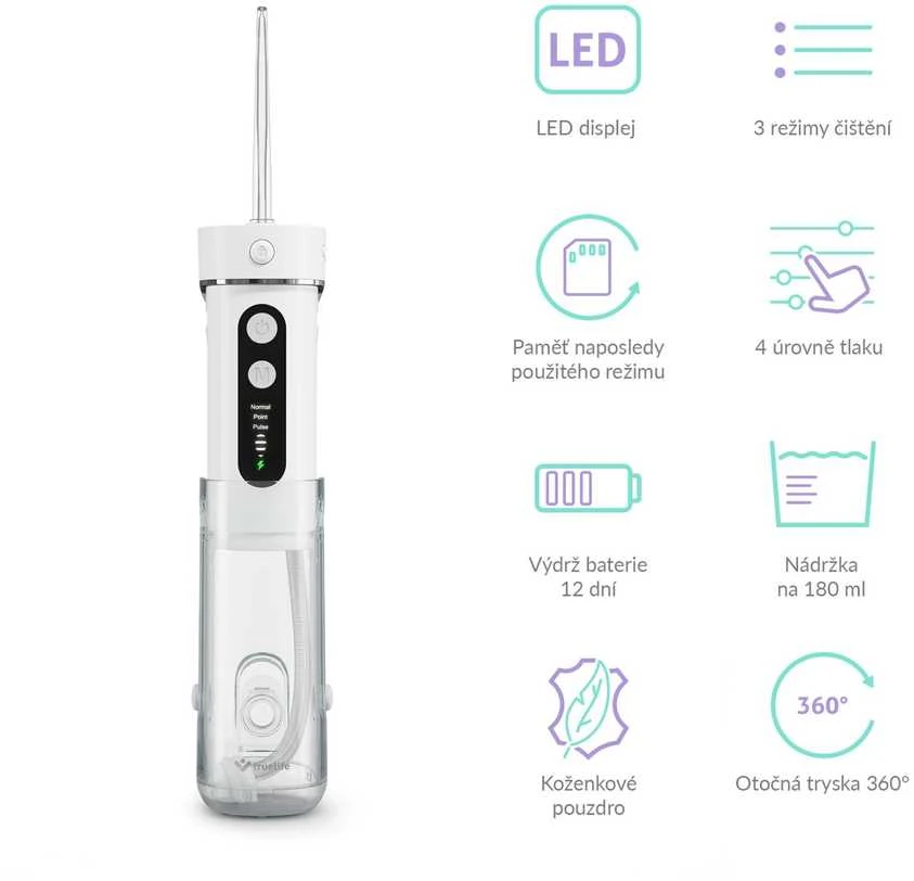 „TrueLife AquaFloss Mini M50“ – burnos irigatorius – baltas