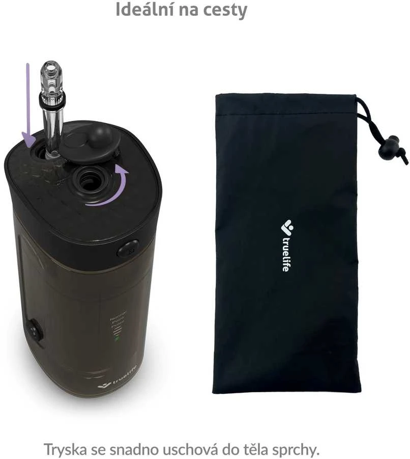 „Irygator TrueLife Irygator AquaFloss Mini M50“ juodas 180 ml IPX7